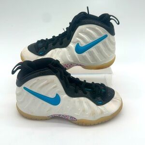 Nike Foamposite Little Posite Pro GS '3D' White Size 1Y Shoes 843755-102